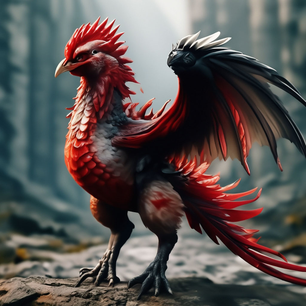 Dragon hybrid chicken 🐔&quot; — image created in Shedevrum