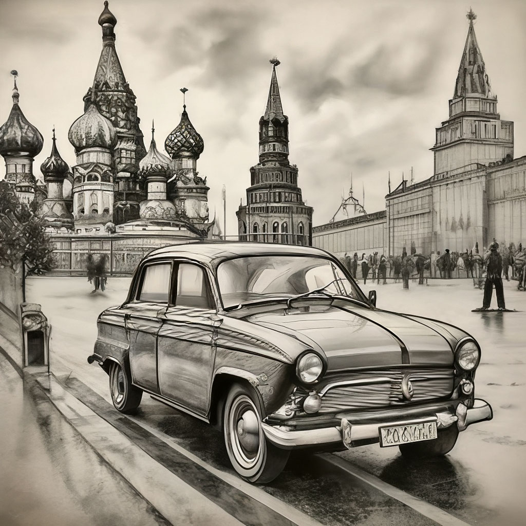 Как нарисовать москвич