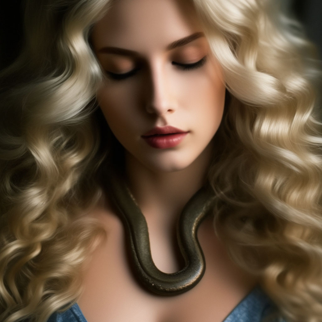 Спящая девушка блондинка с голубыми …» — создано в Шедевруме