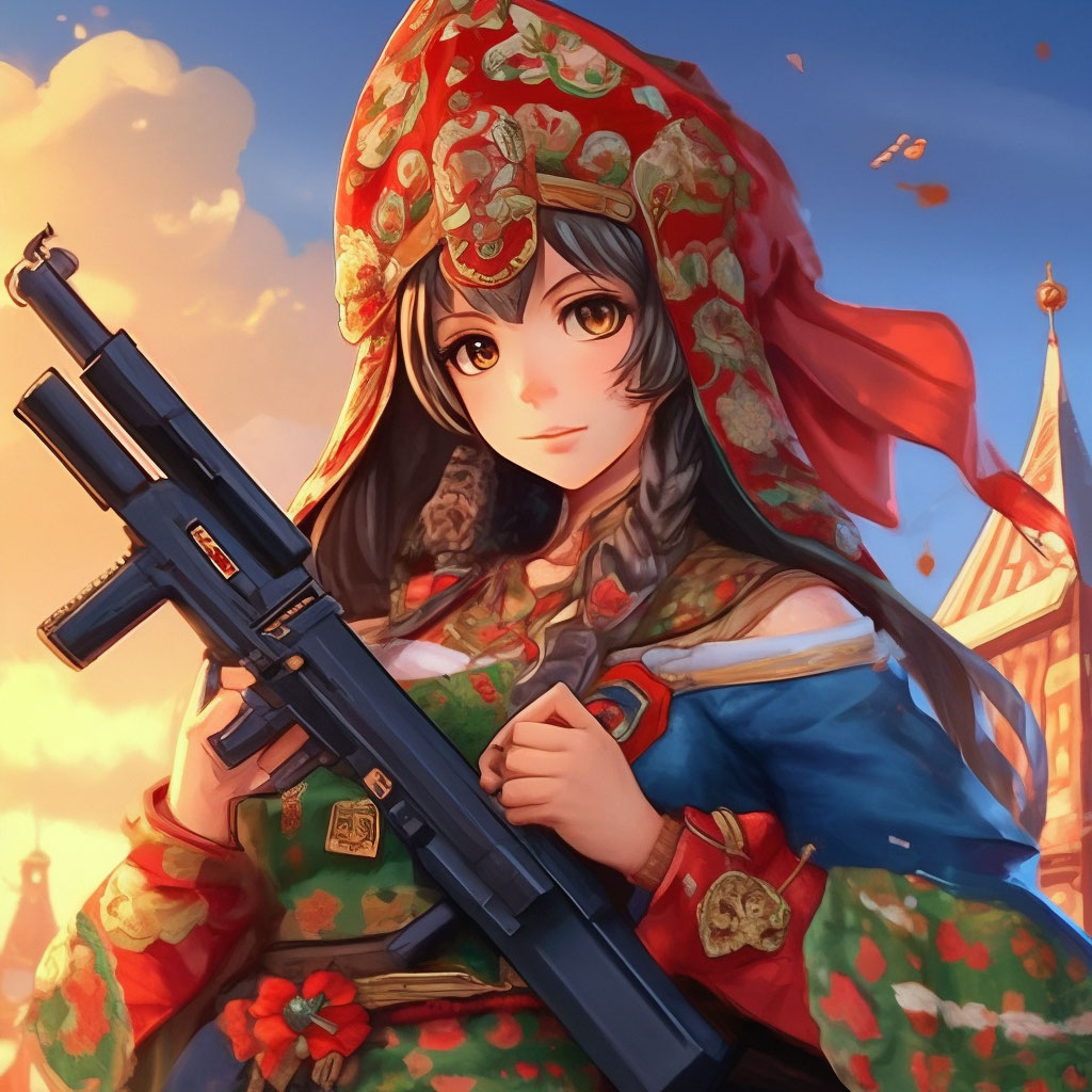 Slavic girl in a kokoshnik and …