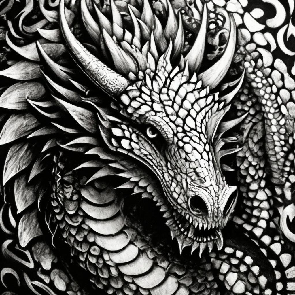 Раскраска прелестный Дракон (просто) – Развивающие иллюстрации