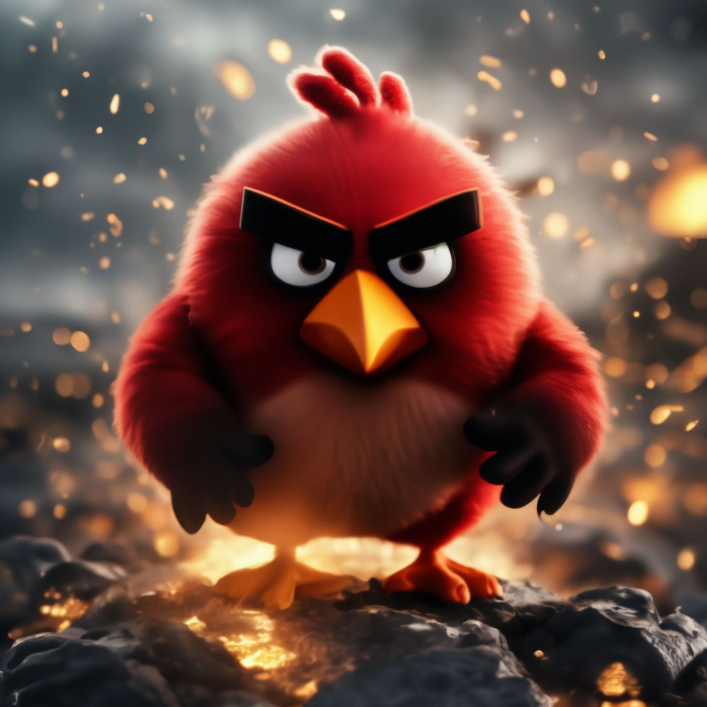 Персонаж Angry Birds красная птичка Ред