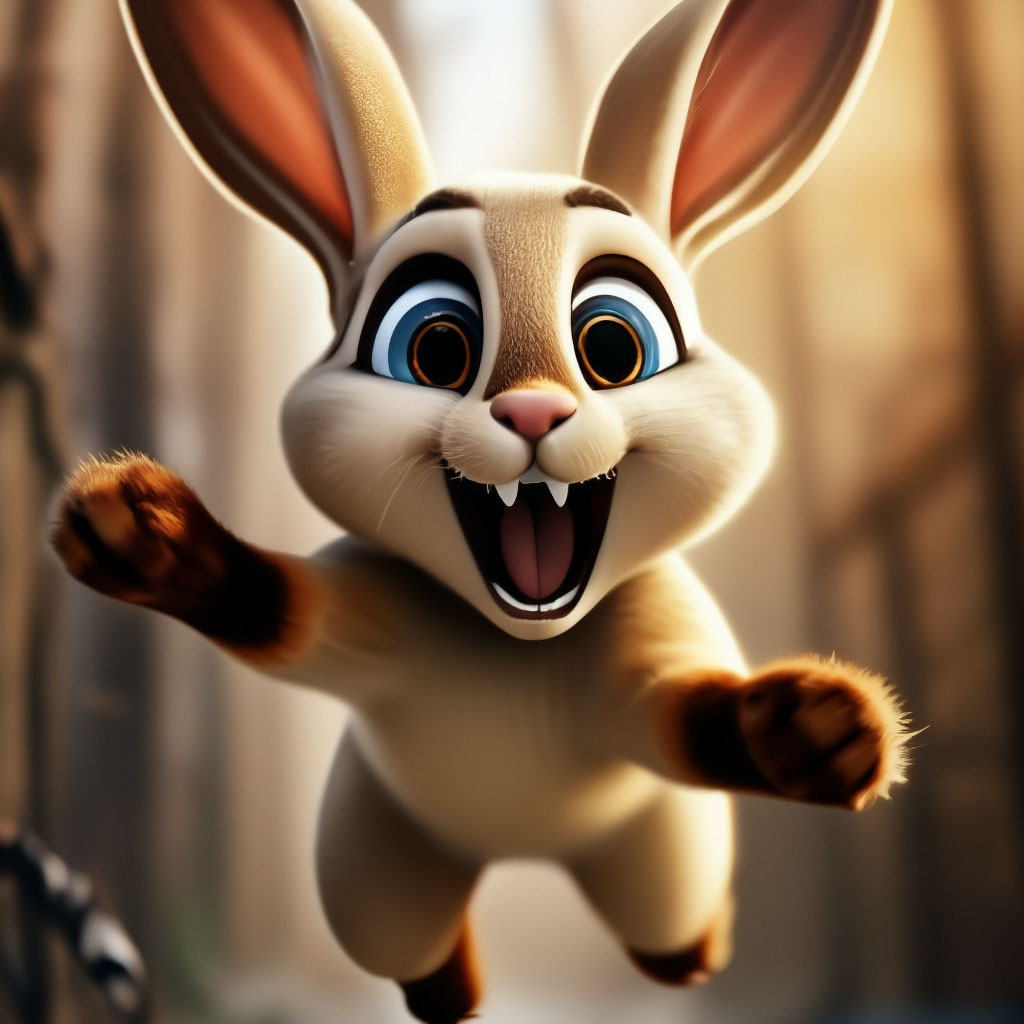 Jumping Rabbit Cartoon