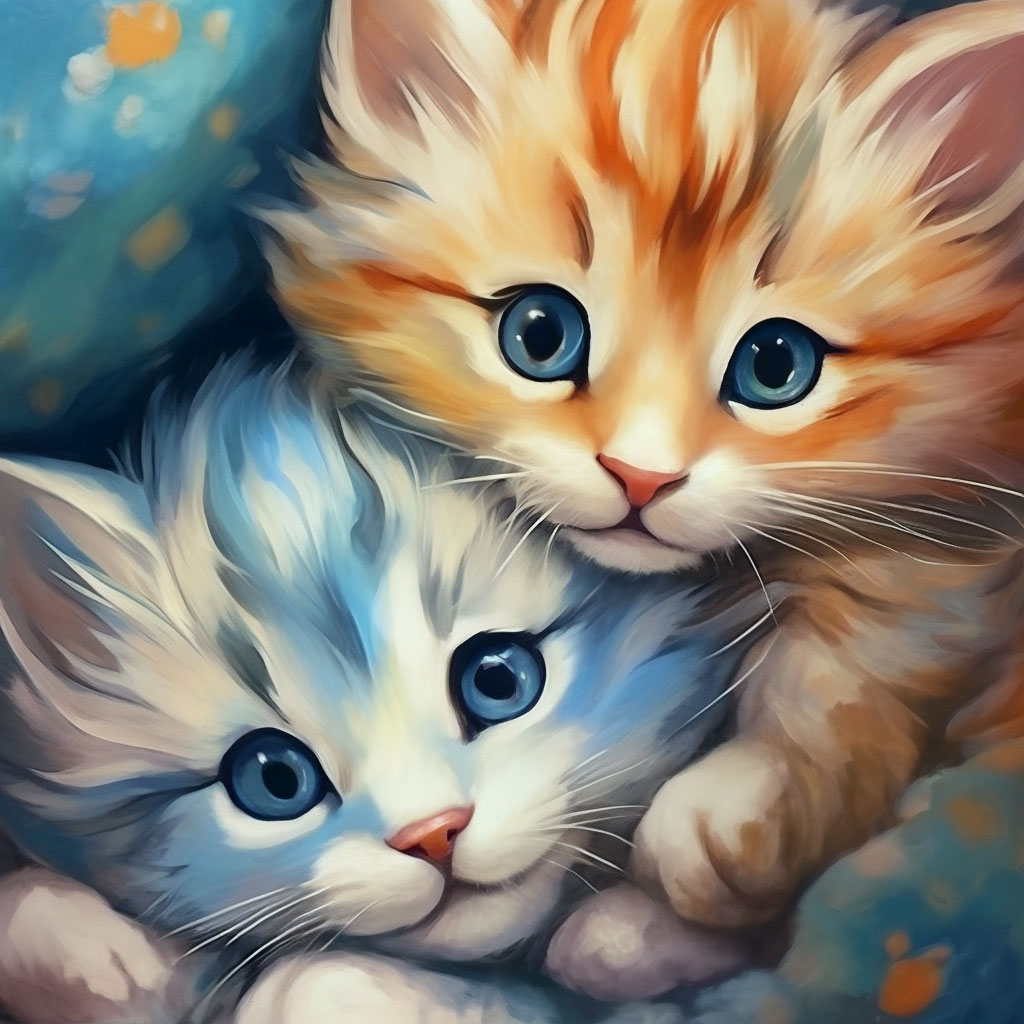 Милые котята рисунки