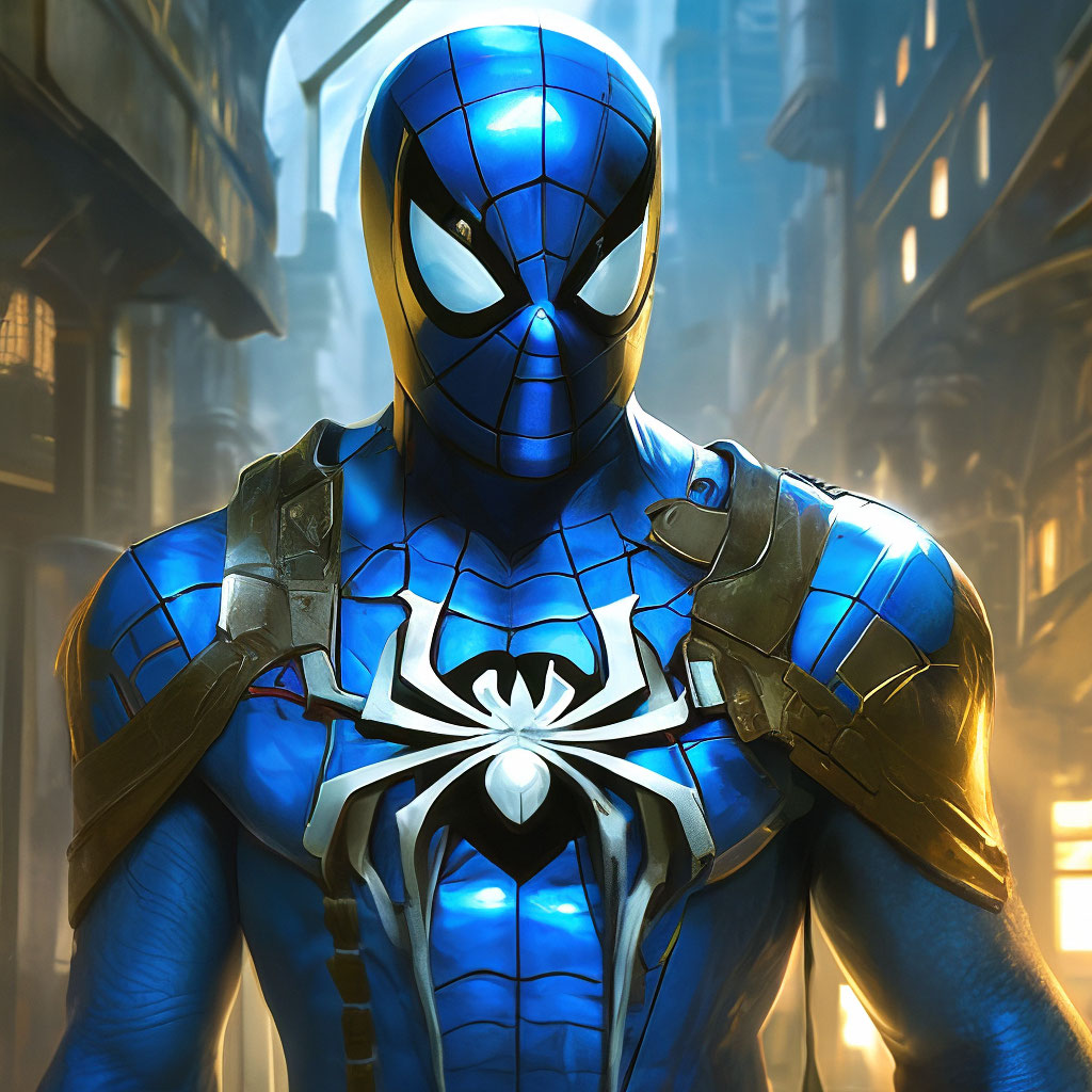 Голубой человек-паук» — создано в Шедевруме