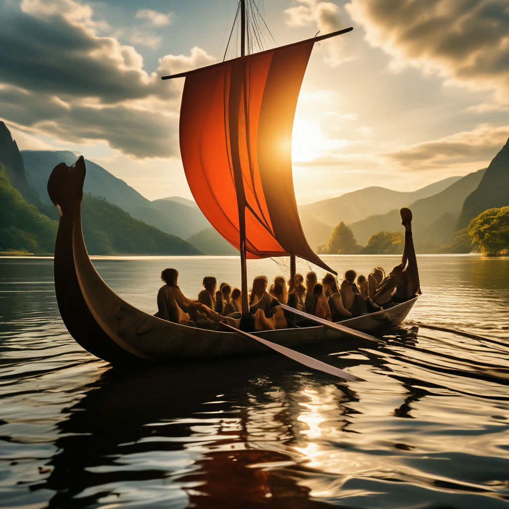 Векторы по запросу Лодка викингов