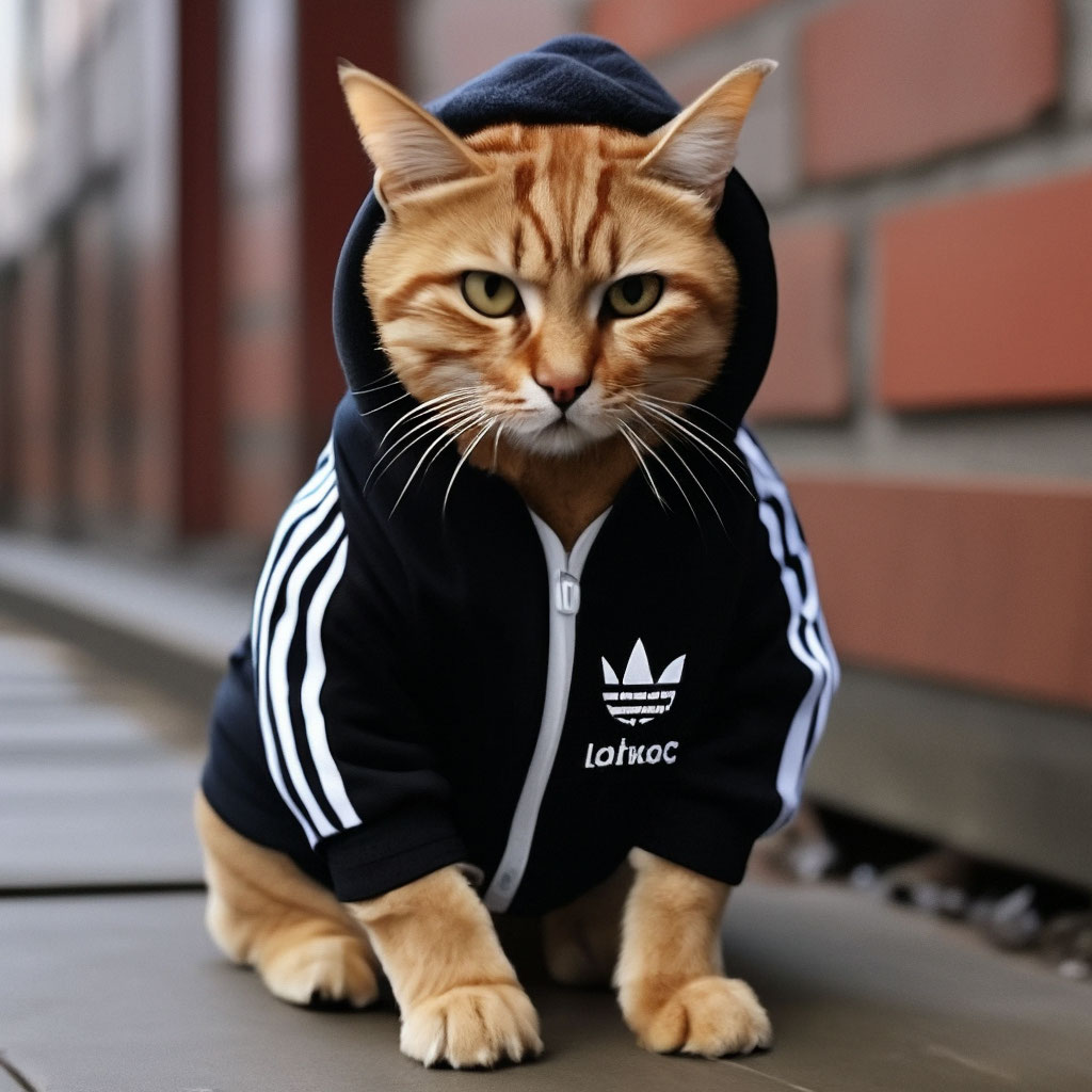 cat adidas hoodie