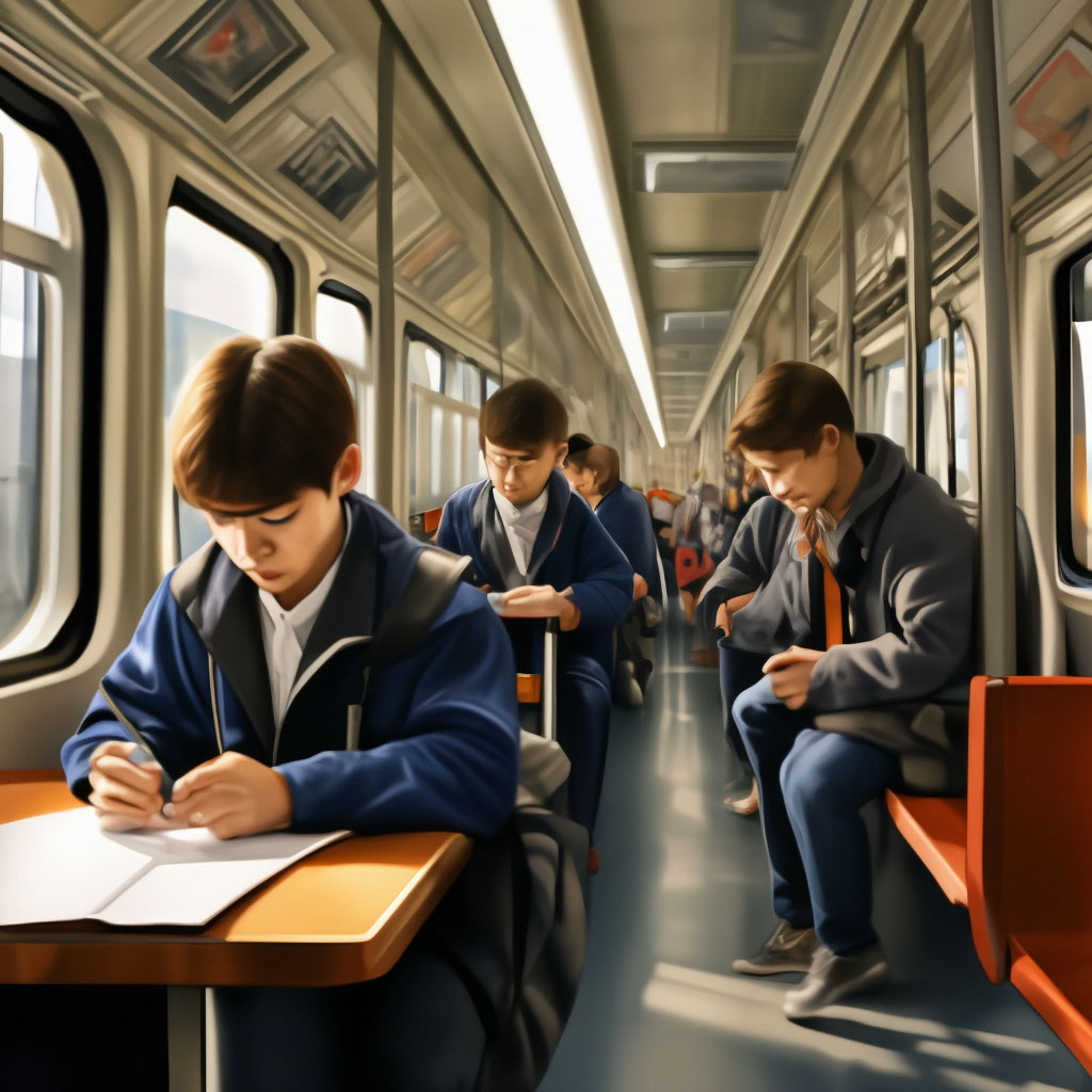 Подростки в поезде (27 фото)