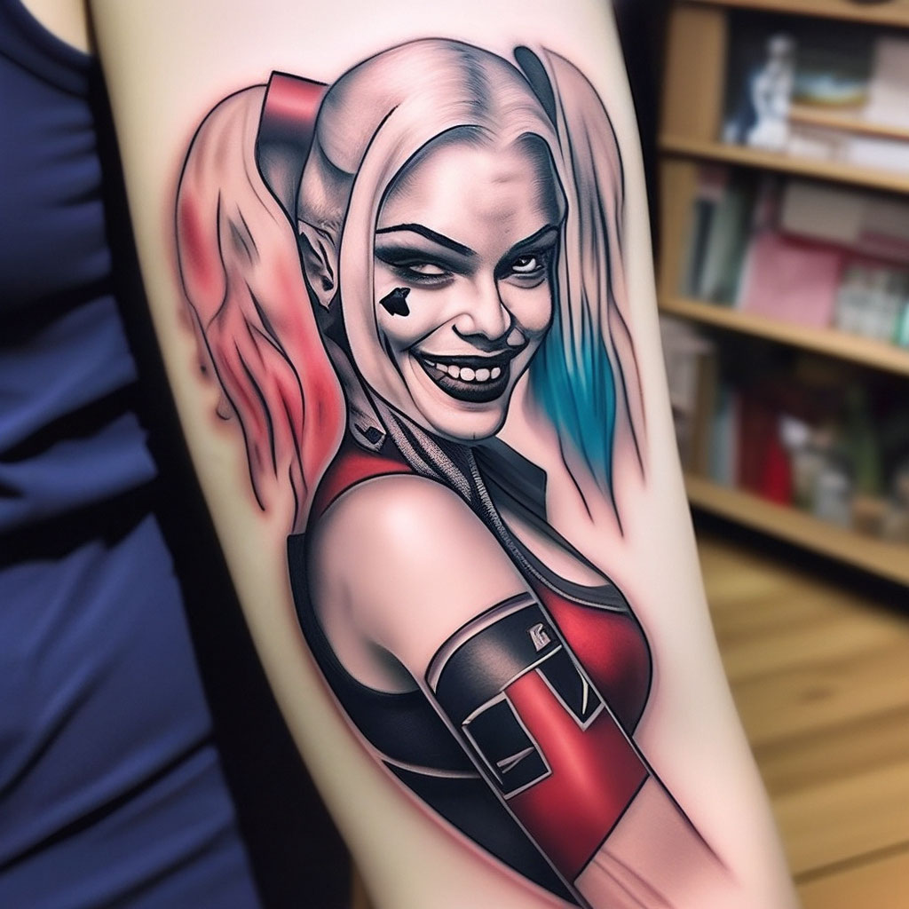 «Harley quinn в полный рост тату на …» — картинка создана в Шедевруме