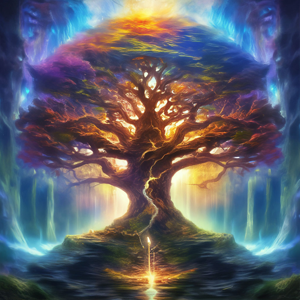 Wise mystical tree» — создано в Шедевруме
