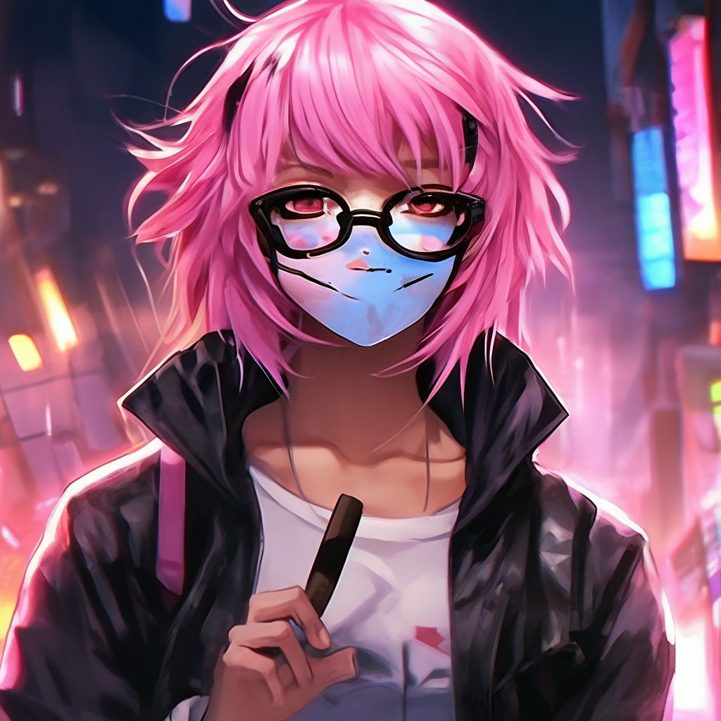 Cute femboy twink in mask anime …» — создано в Шедевруме