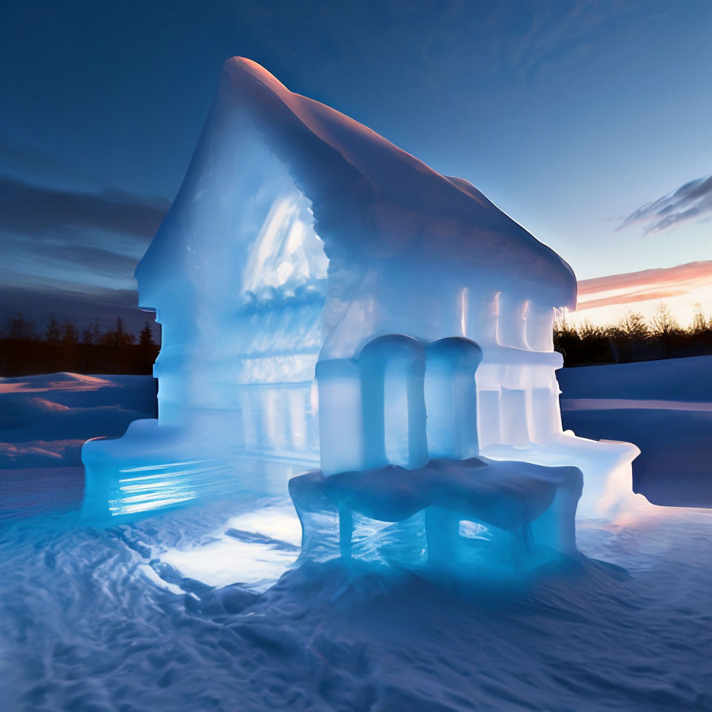Дома на севере США полностью покрылись льдом (фото)