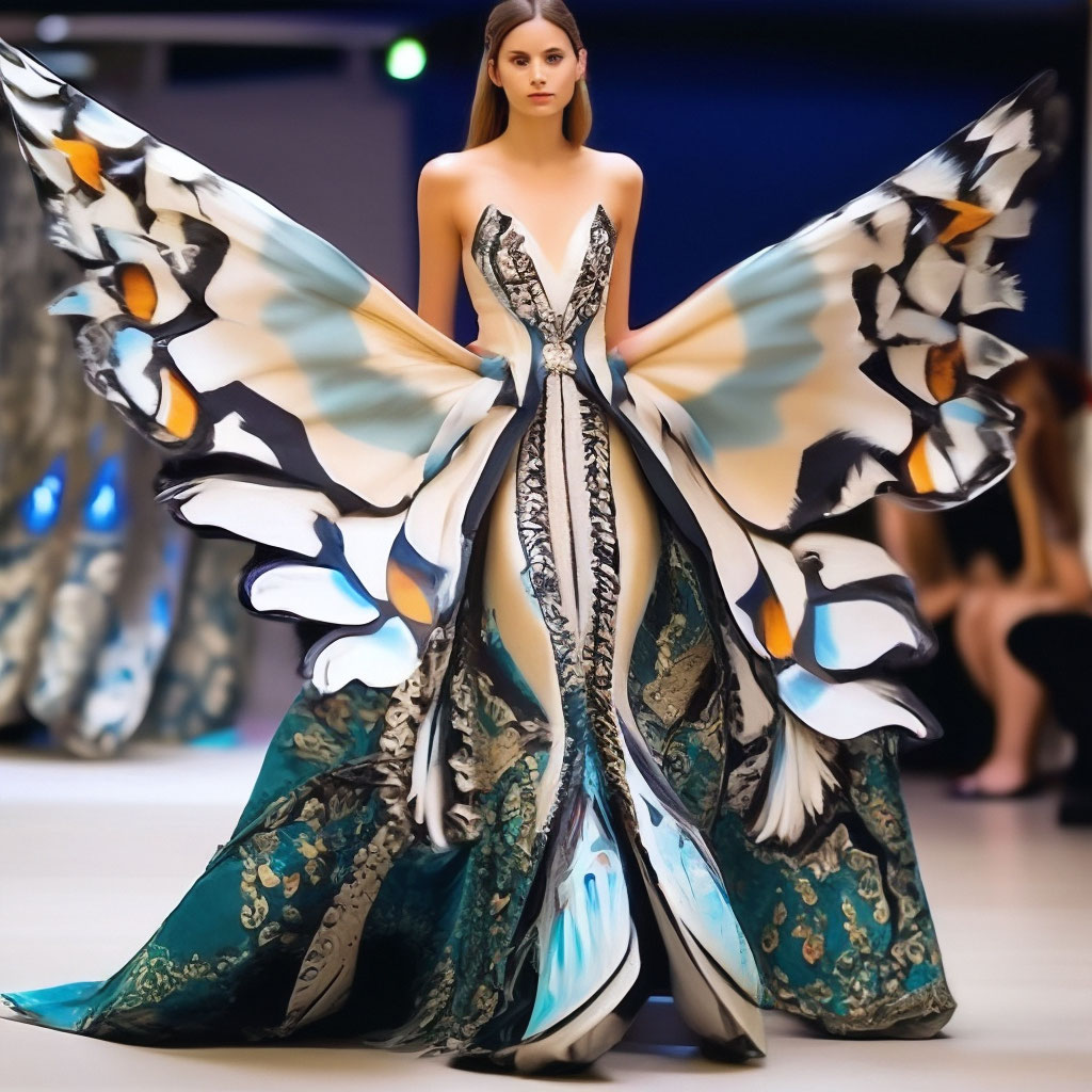 Японский бренд Undercover наполнил платья бабочками и цветами