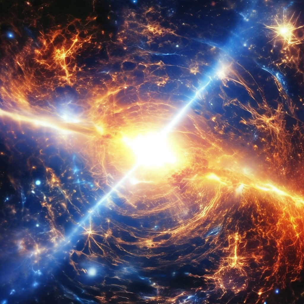 "The big bang, space, the origin of the universe" — image created in ...