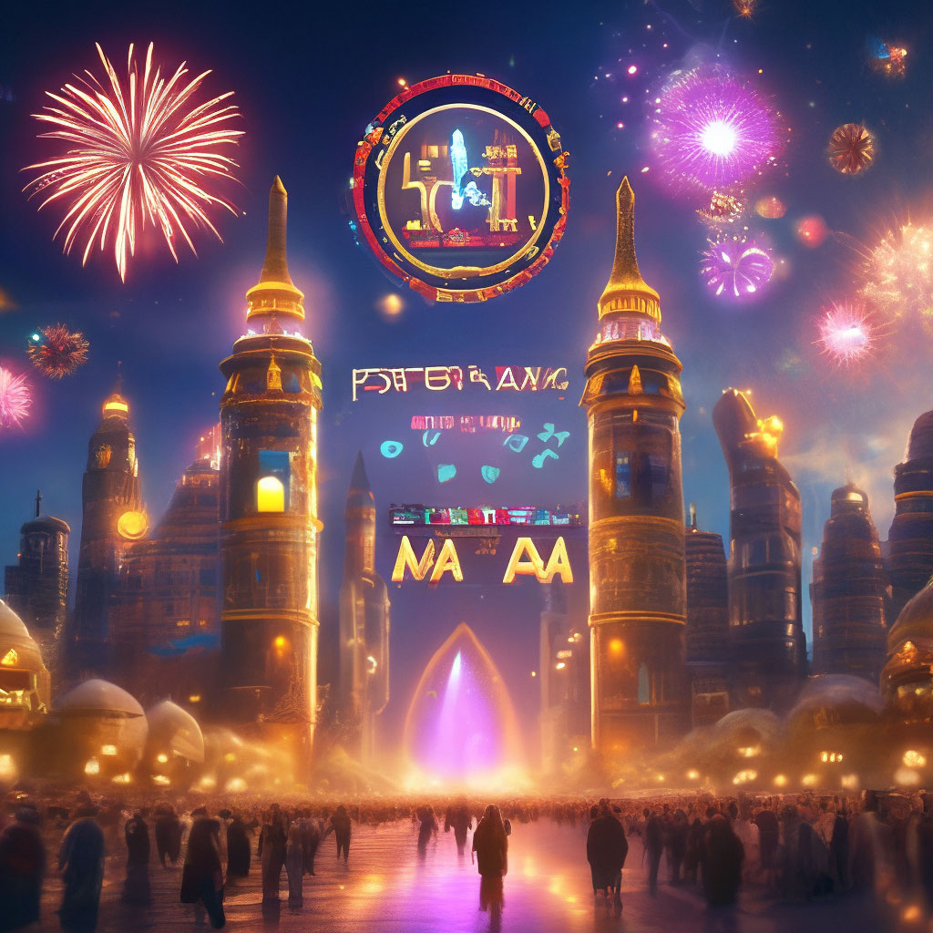 "Happy New Year 2024" — image created in Shedevrum