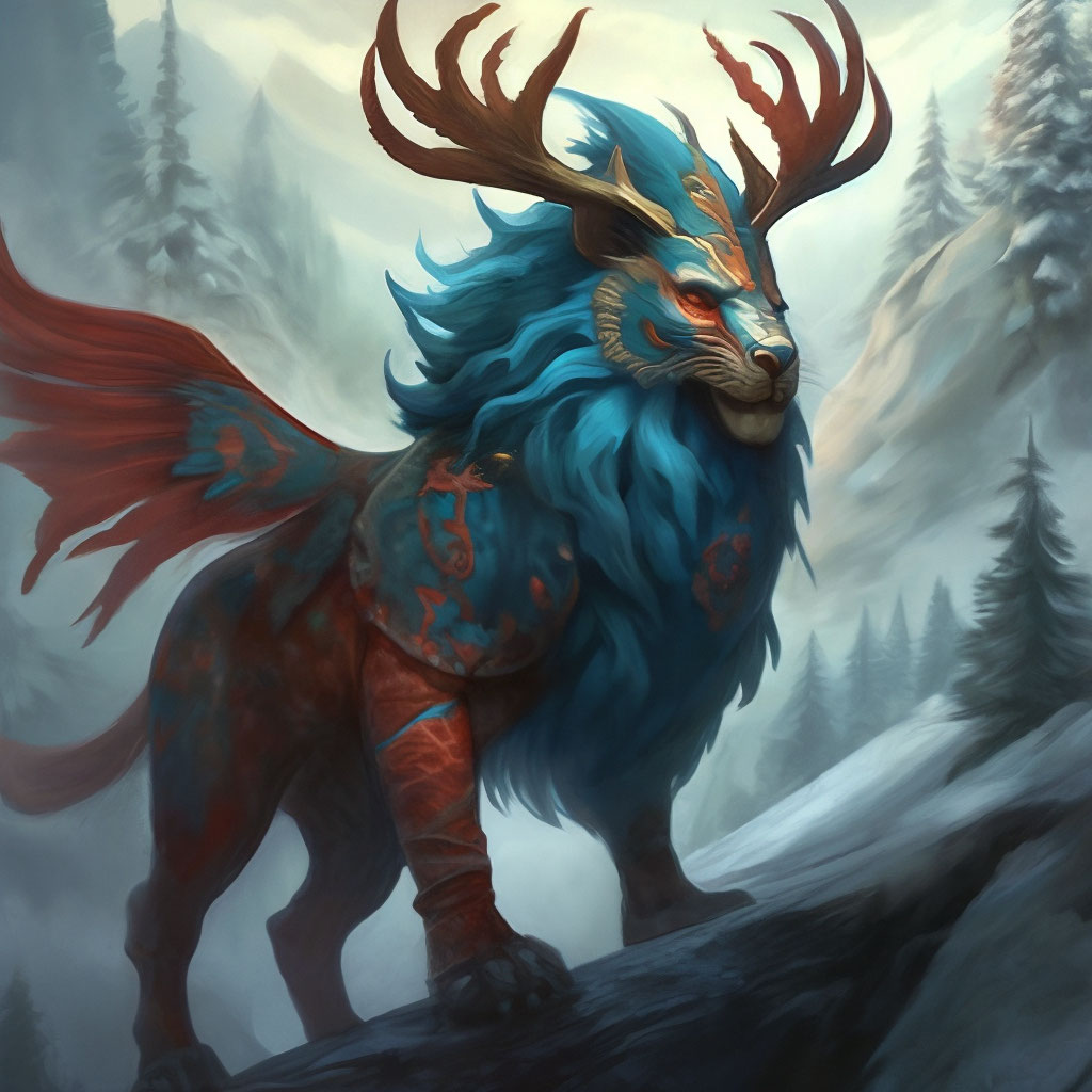 "The mythical creature is Slavic" — image created in Shedevrum