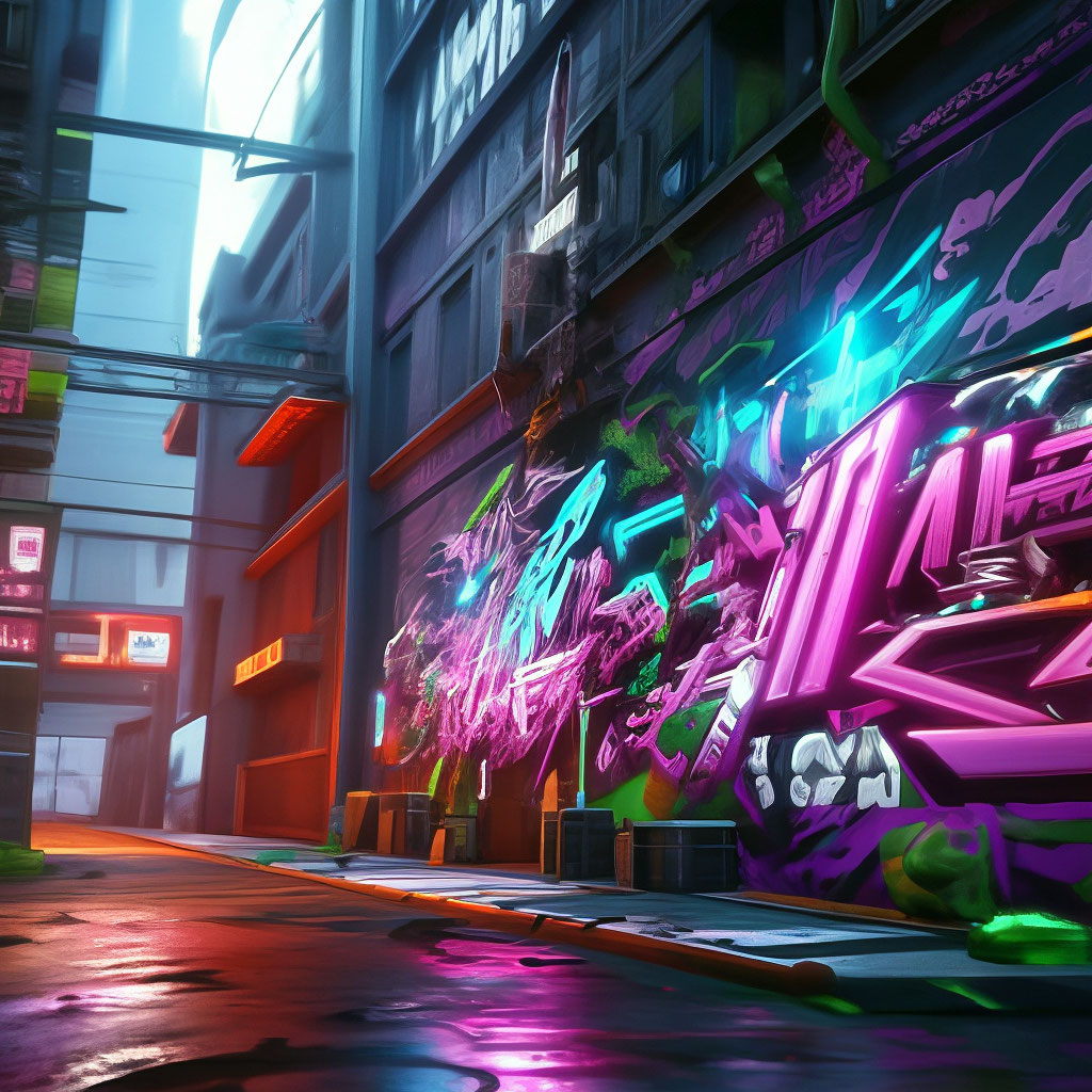 3D Graffiti City Colorful 768 main image 0