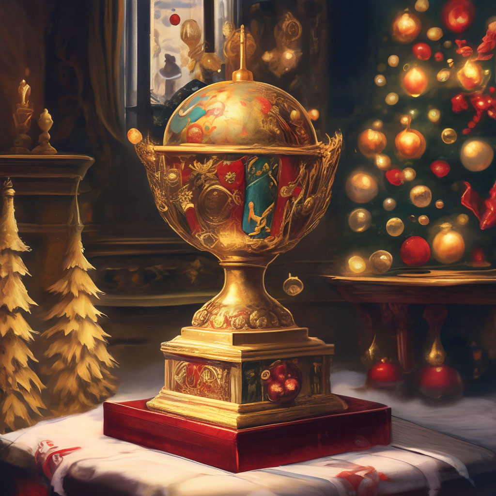"A mysterious prize for the New Year" — image created in Shedevrum