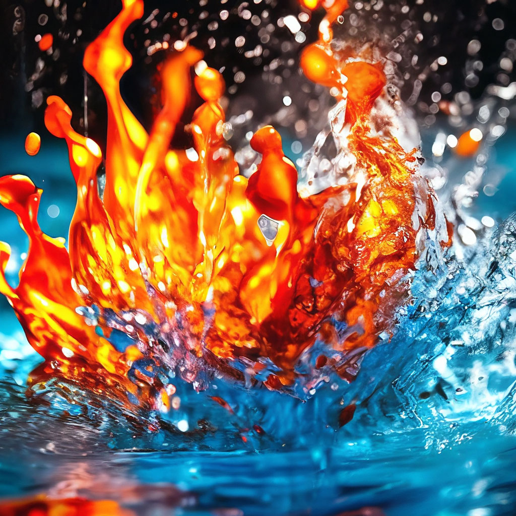 "Fire and water, resistance of worlds, meeting of two different ...