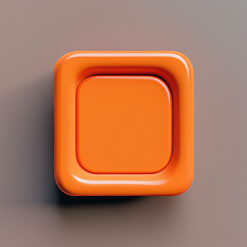 "Copy+Paste square button in orange color" — image created in Shedevrum