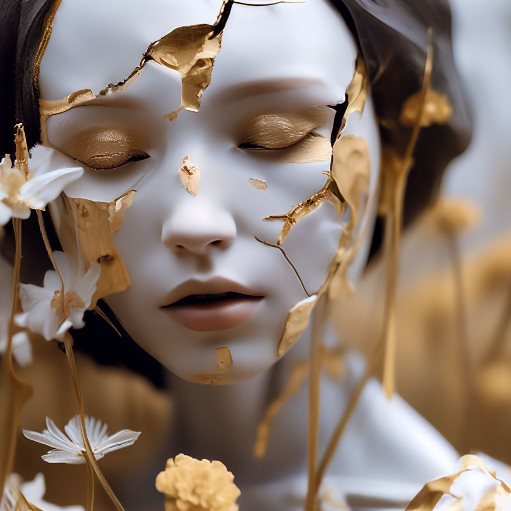 on-the-flower-field-there-are-fragments-of-a-broken-beautiful