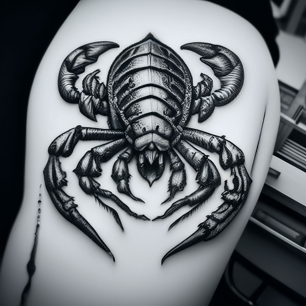 1. Реалистичные эскизы татуировок со скорпионом