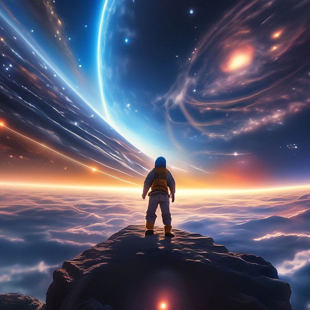 "At the edge of the universe" — image created in Shedevrum