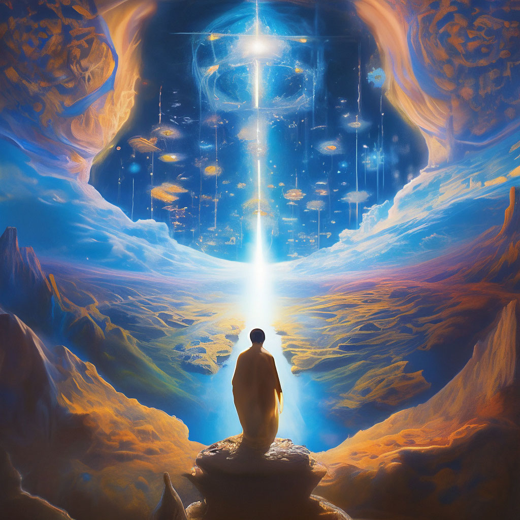 "The meaning of life" — image created in Shedevrum