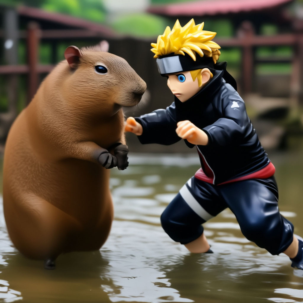 Naruto Fights With Sasuke In The Trash For A Capybara Image Created 