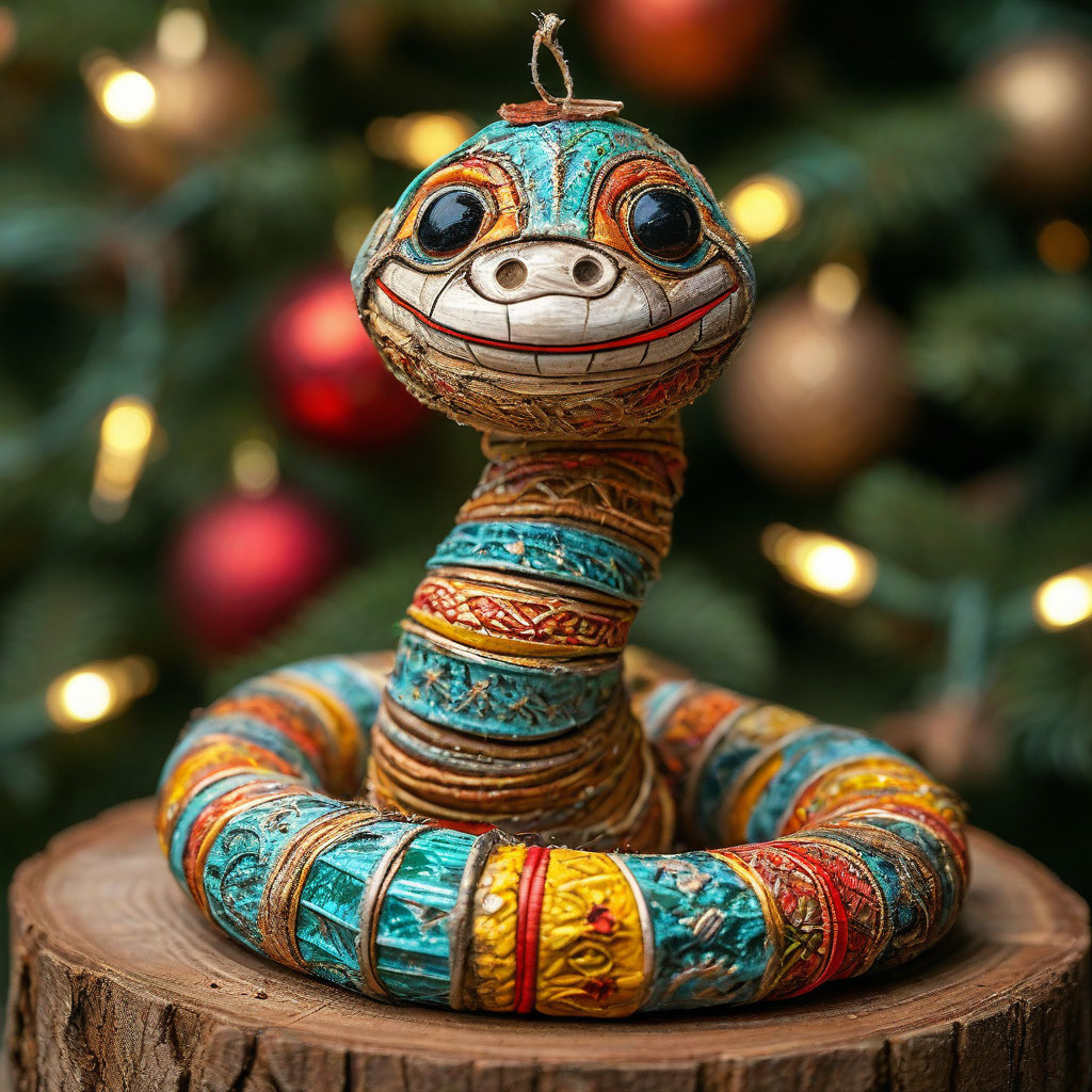 "The snake is smiling" — image created in Shedevrum