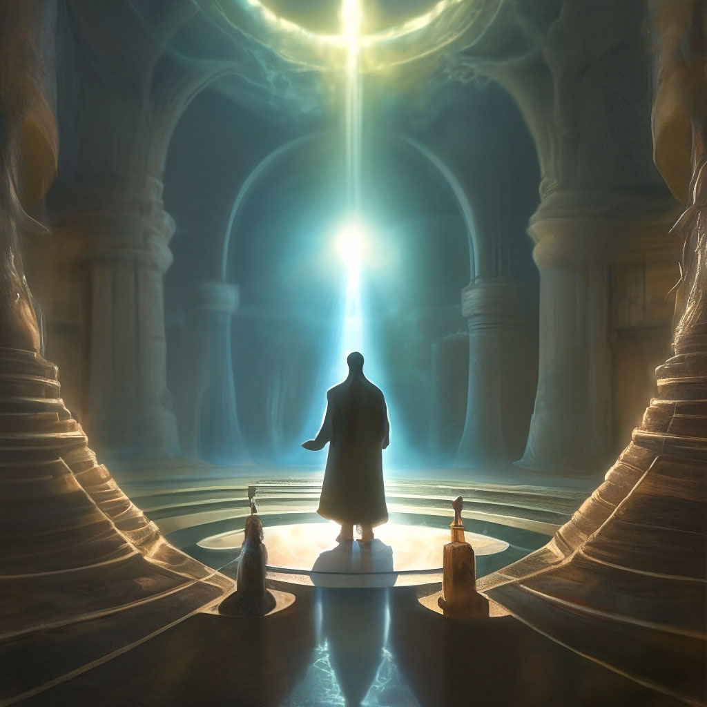 "Everything secret becomes clear" — image created in Shedevrum