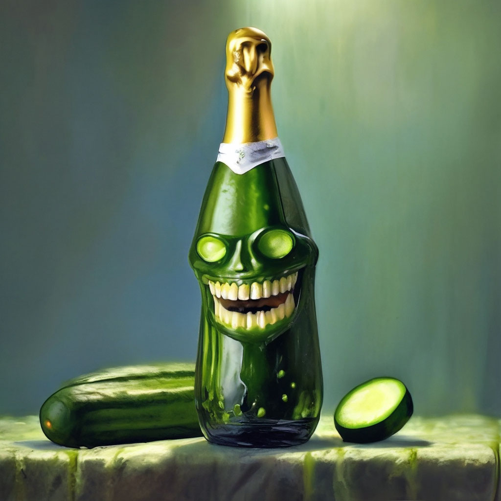 "Morning of the first of January a bottle of cucumber champagne an evil ...