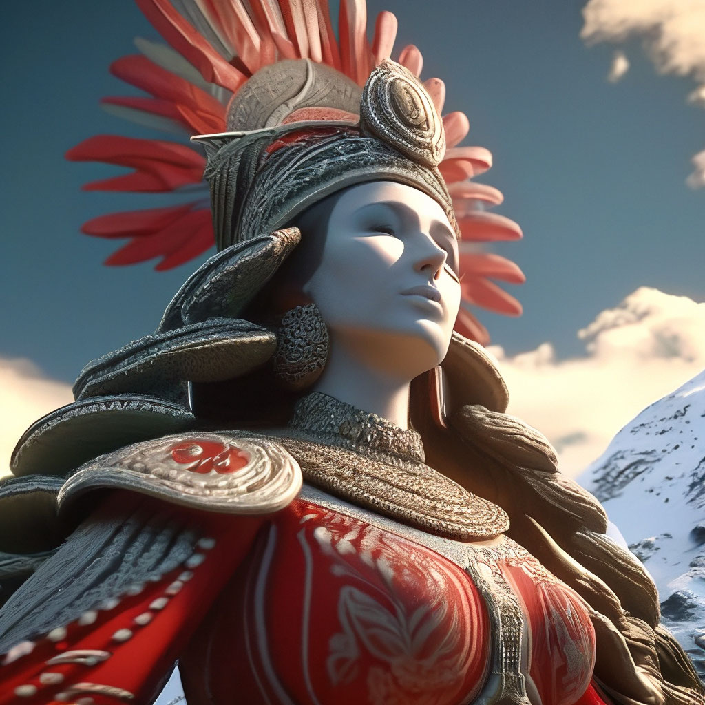 "The motherland is calling" — image created in Shedevrum