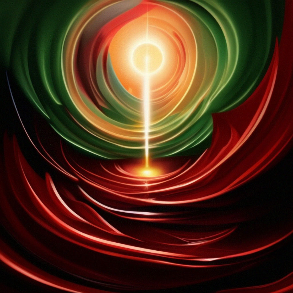 "The Light of the soul painting +futurism surrealism, haze ...
