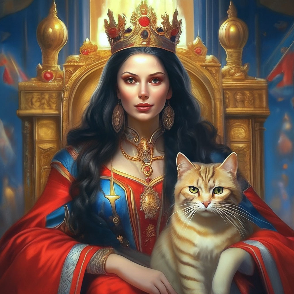 "The queen of cats" - image created in Shedevrum