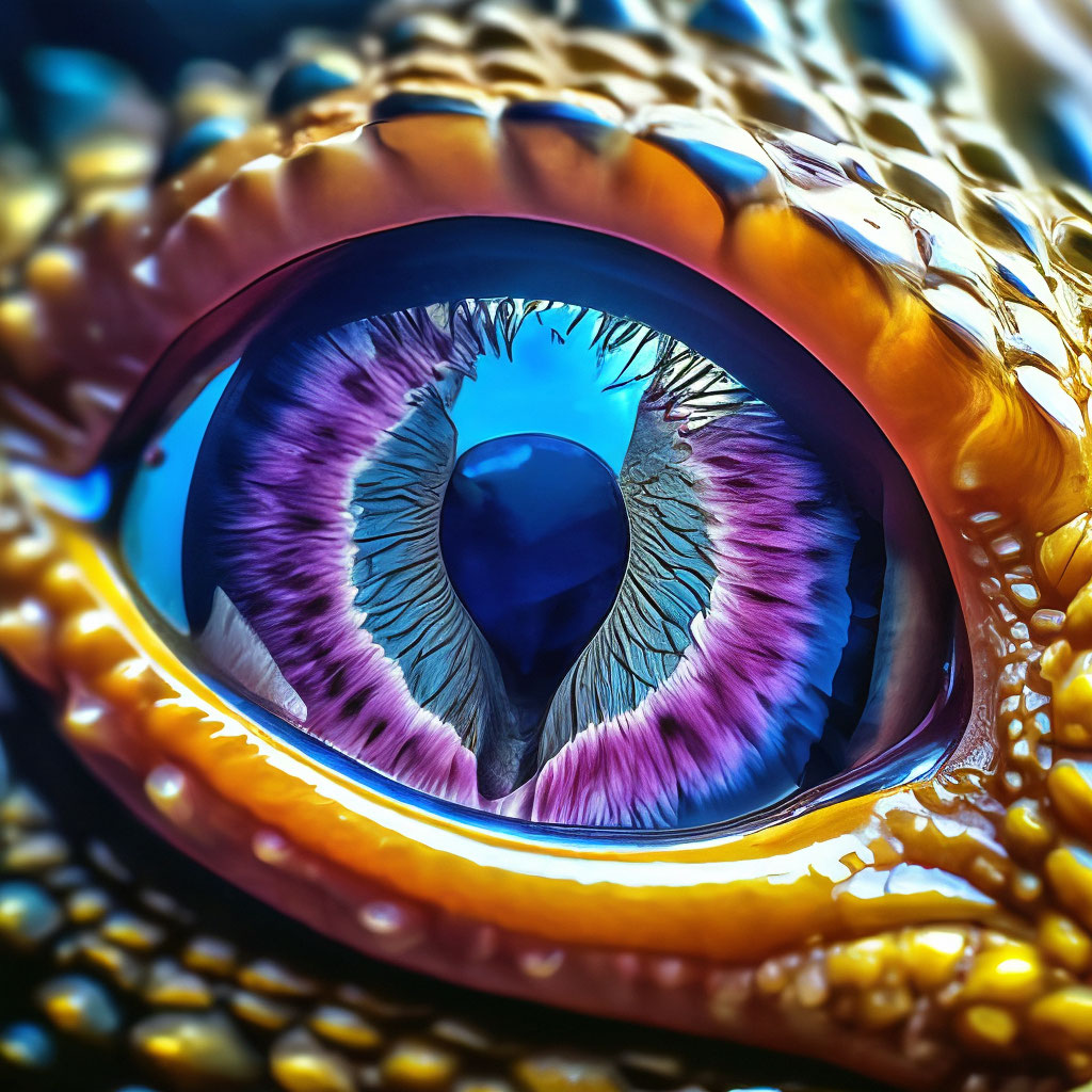 Two Irises With Vertical Pupils Side By Side In One Eye Two Vertical 