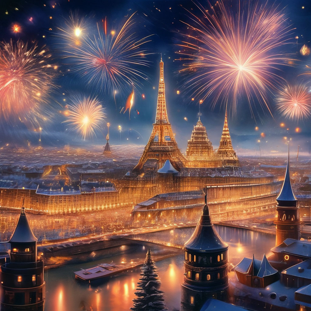 "Happy New Year to all!" — image created in Shedevrum