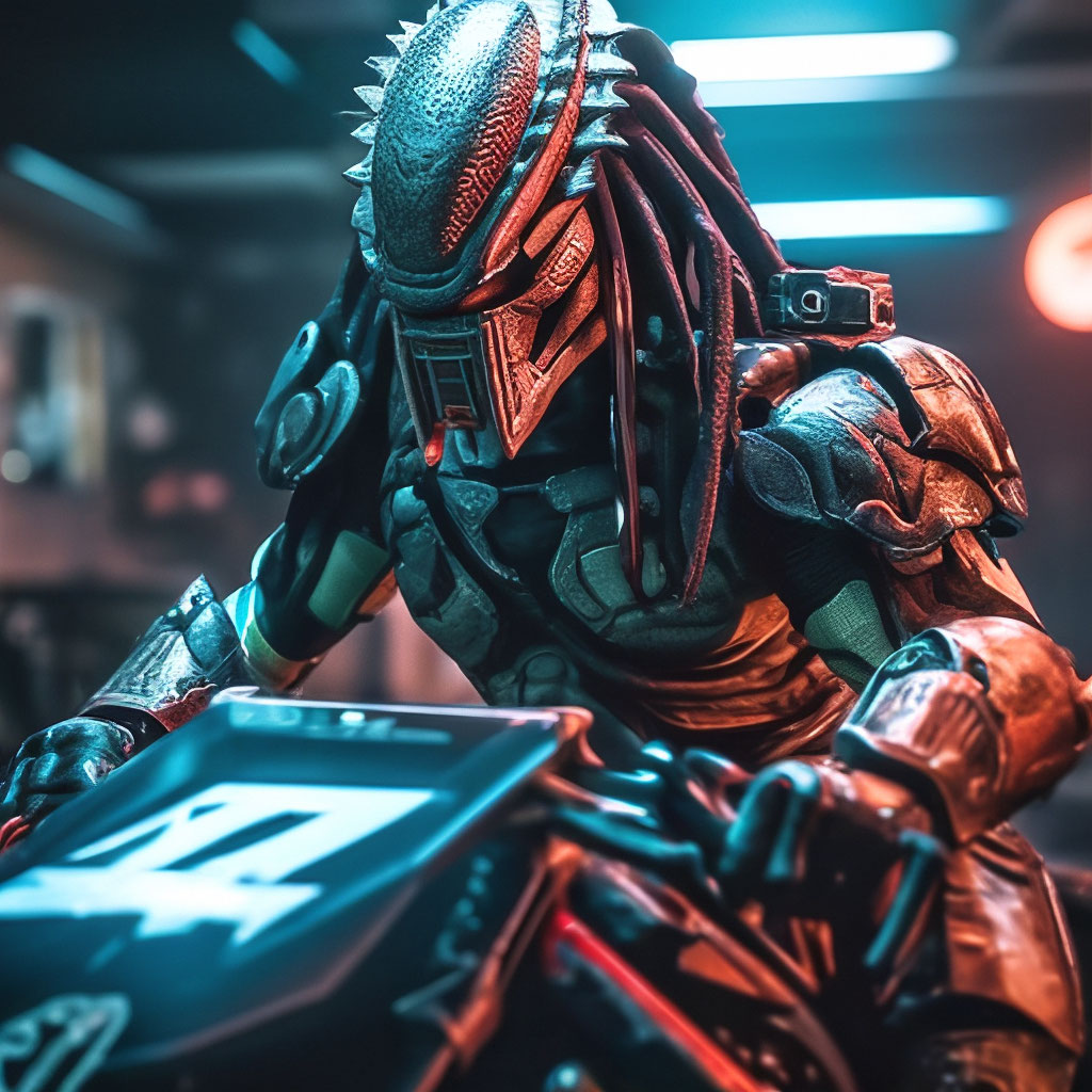 "PREDATOR HOLOGRAM, hyperdetalization, professional color rendering ...