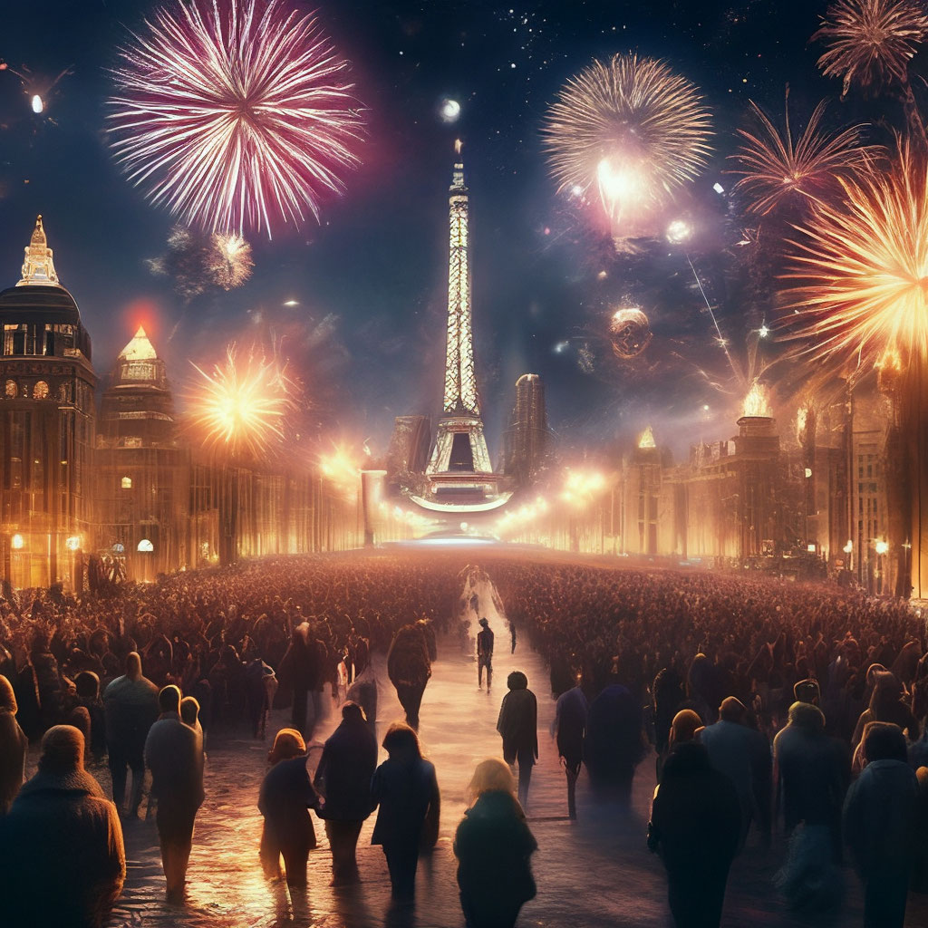". New Year's eve 2024" — image created in Shedevrum