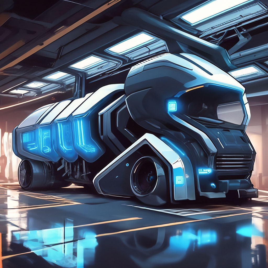 "⬛ an alien abstract futuristic truck, far from the future, not like ...