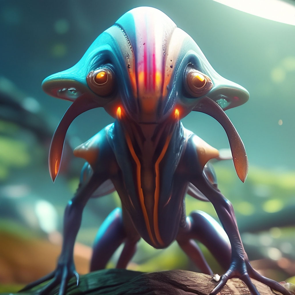 "Alien animal" — image created in Shedevrum