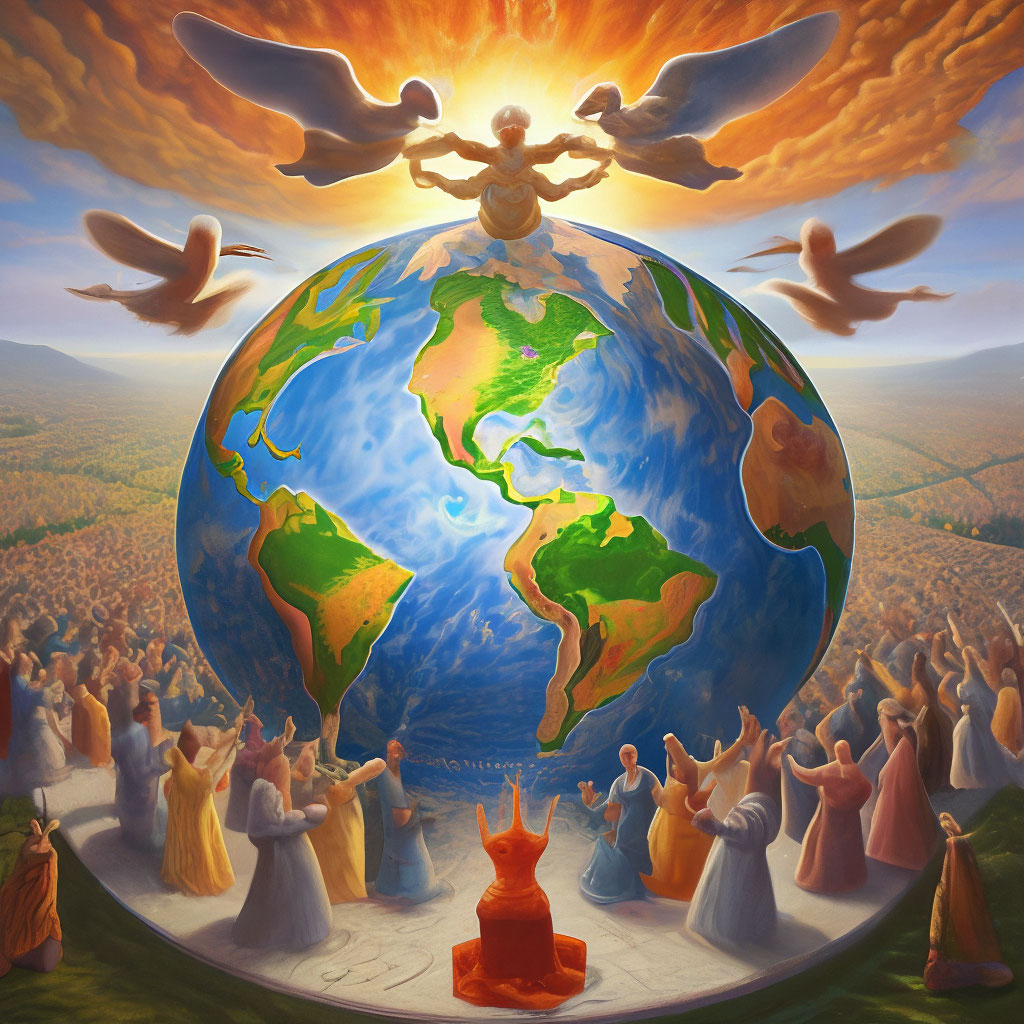 "World peace." — image created in Shedevrum