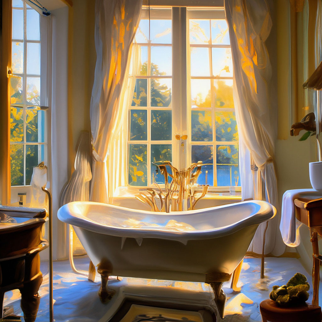 Интерьер изысканной ванной комнаты с…» — создано в Шедевруме