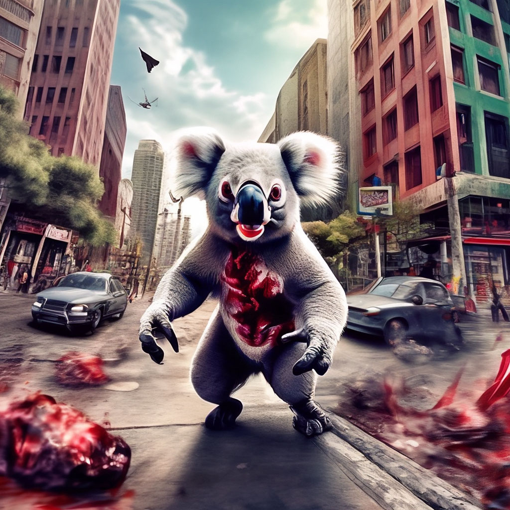 Koala zombie screaming meerkat revenge caliban cute so now not are