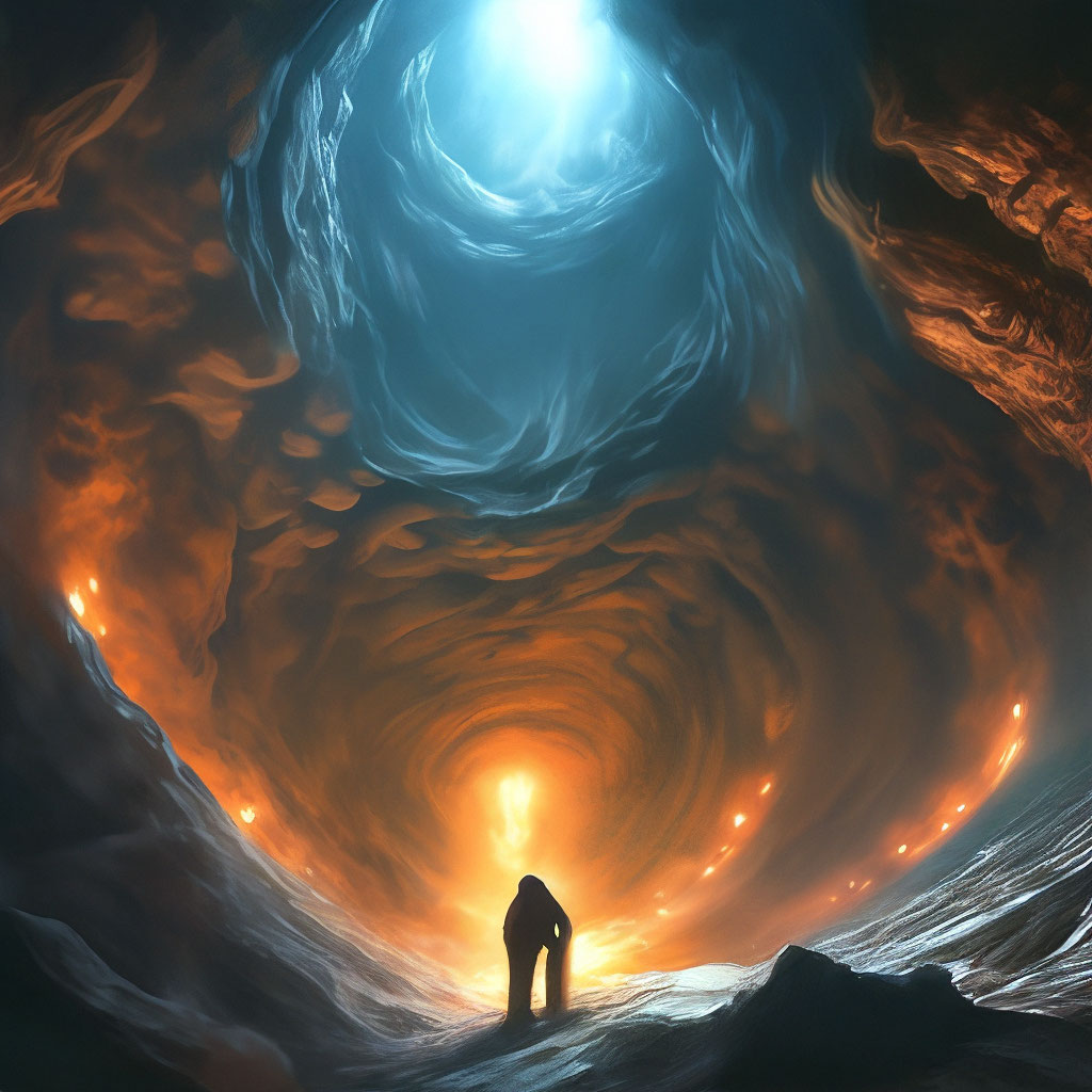 "The bowels of the earth" — image created in Shedevrum