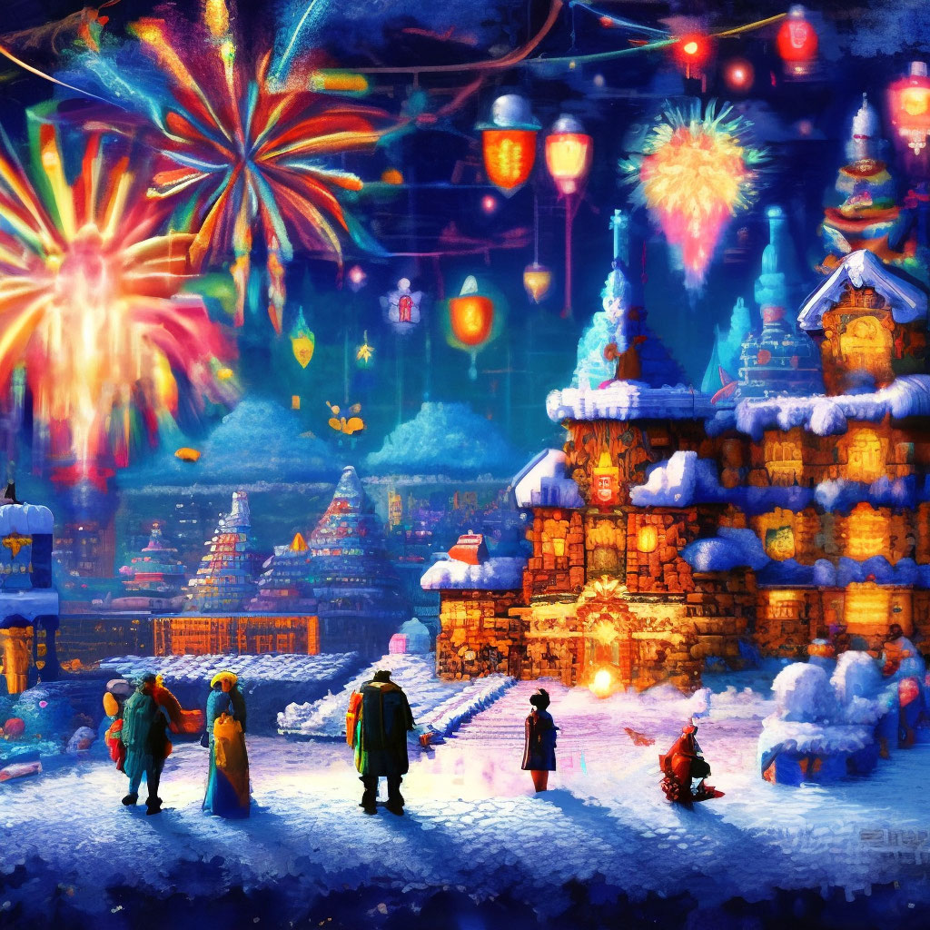 "New year's card" — image created in Shedevrum