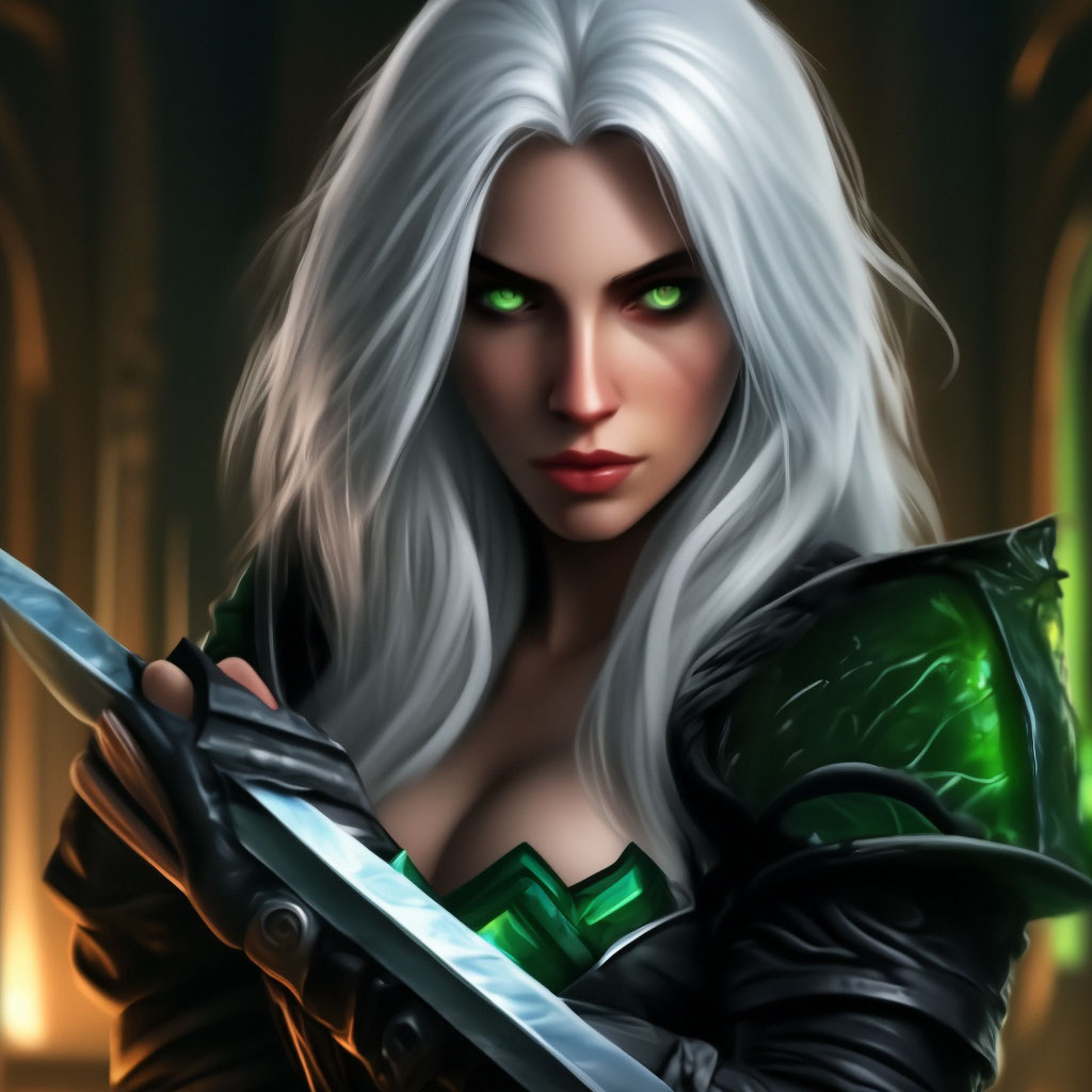 Человек девушка Warcraft разбойница с…» — создано в Шедевруме