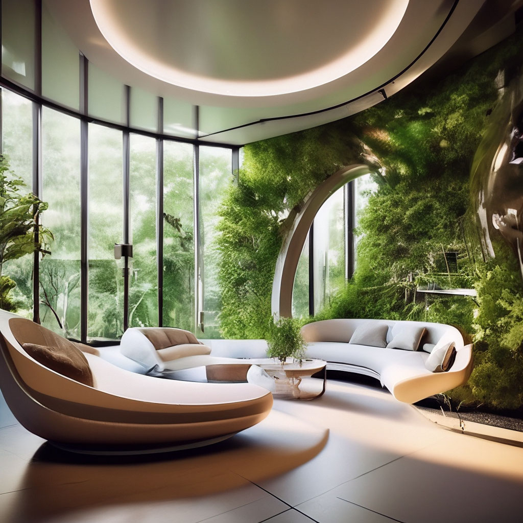 "Bionic interior design" — image created in Shedevrum