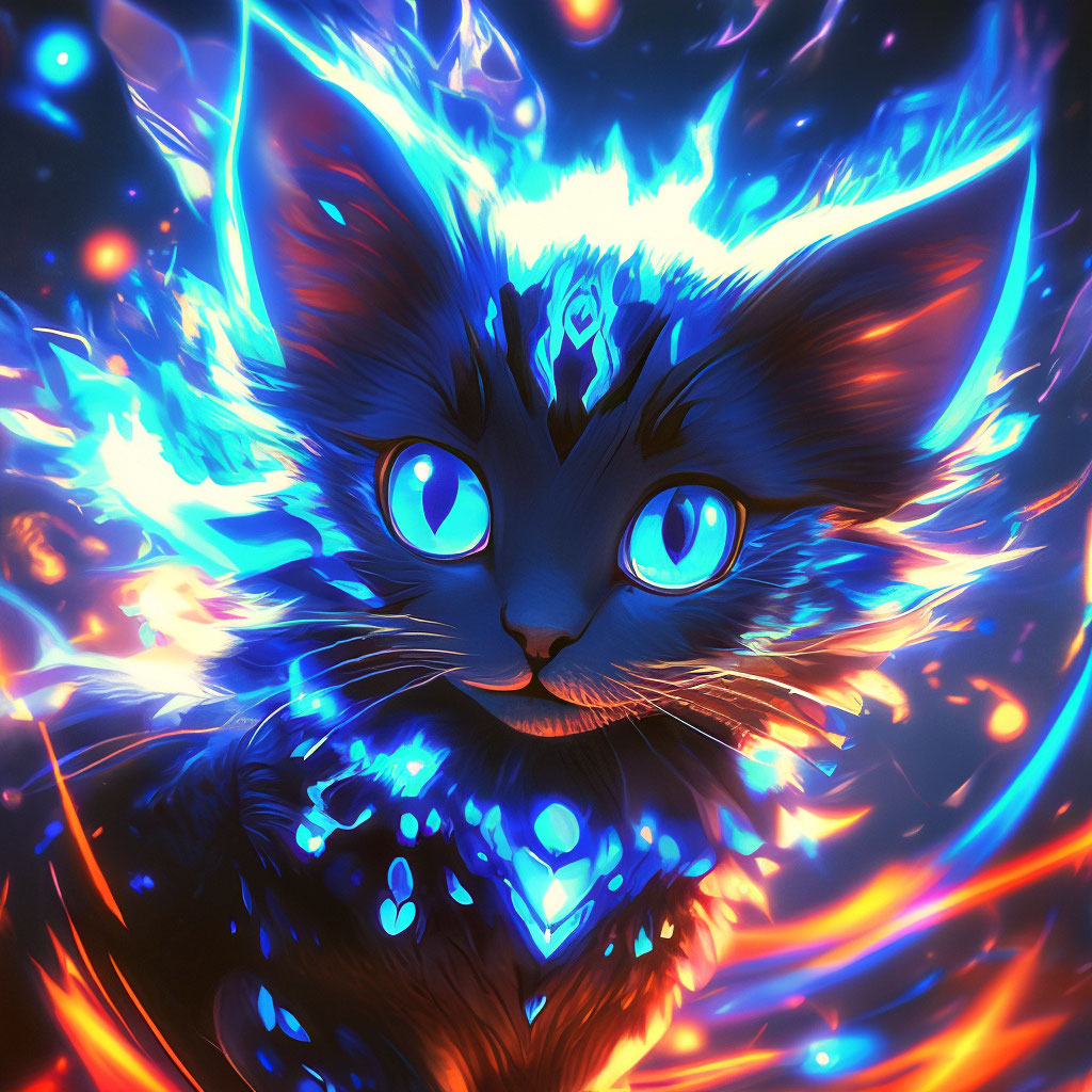 "How do you like it? surrealism, anthropomorphic cute cat in anime ...