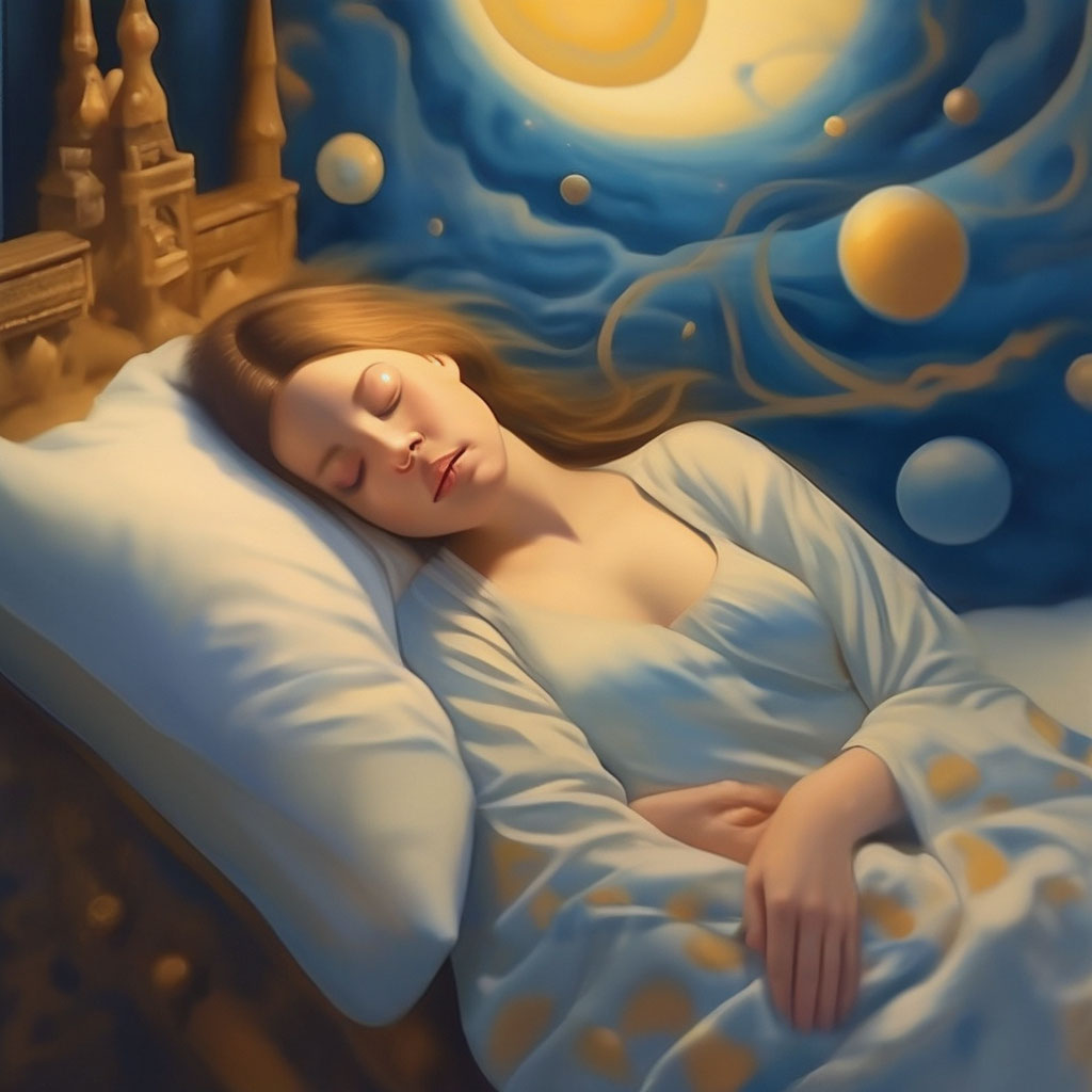 "Sleep" — image created in Shedevrum